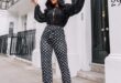 Polka dot outfit | Polka dots outfit, Black and white pants, Outfi