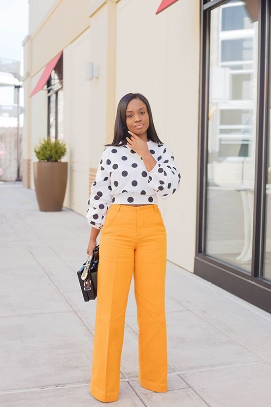 Polka Dots & Wide Leg (www.prissysavvy.com) | Fashionable work .