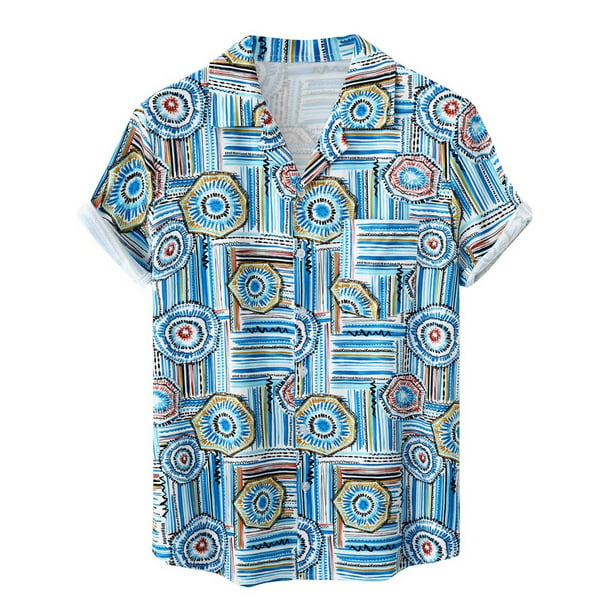 Summer Shirt For Men Men Casual Buttons Beach Non-positioning .