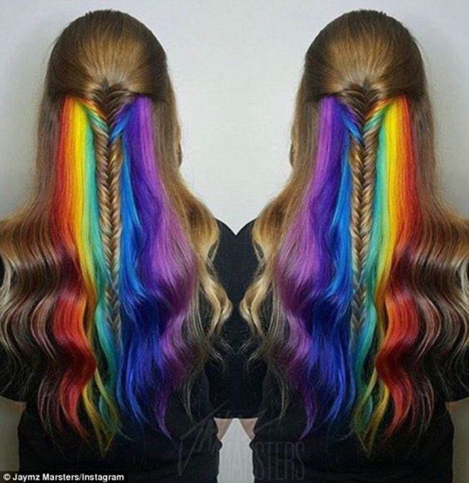 As cores de cabelo mais descoladas do Pinterest | Peekaboo hair .