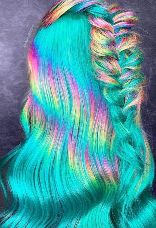 53 Magical Holographic Hair Color Ideas to Embrace the Pastel .