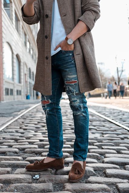 Spring Style: The Polo Shirt | LEVITATE STYLE | Ripped jeans men .