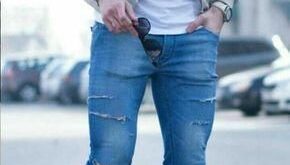 Ripped jeans outfit ideas for men #mensfashion #streetstyle .