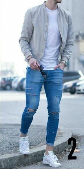 Ripped Jeans Spring Outfits
      For Men