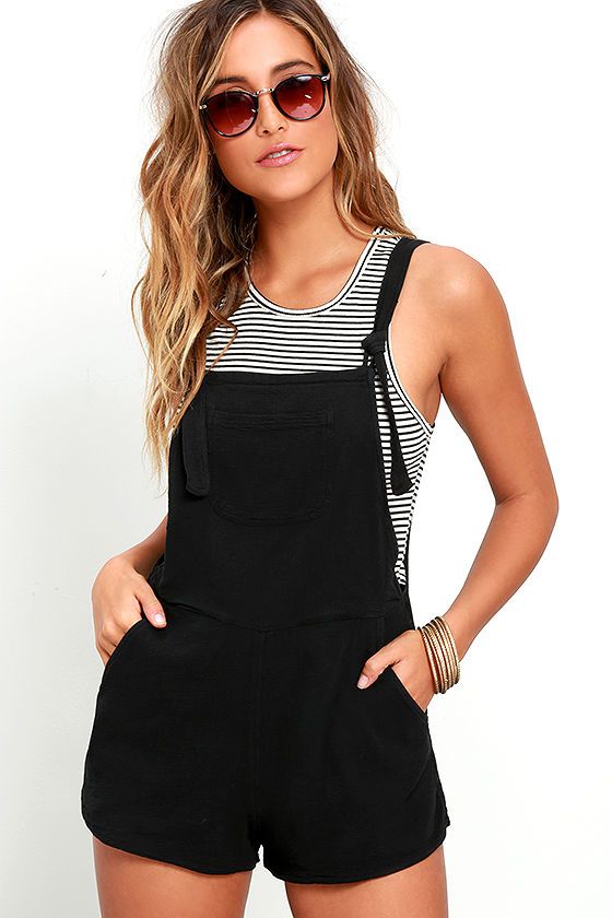 Billabong Sunny Dazer Black Romper | Fashion, Short outfits .