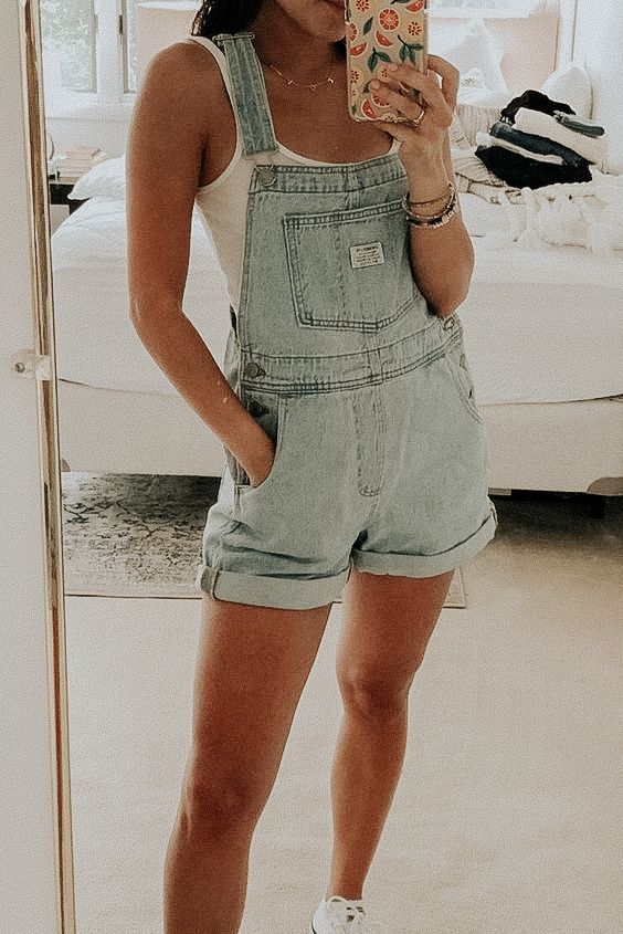 denim overalls summer outfit ideas #outfits #vsco | Casual summer .