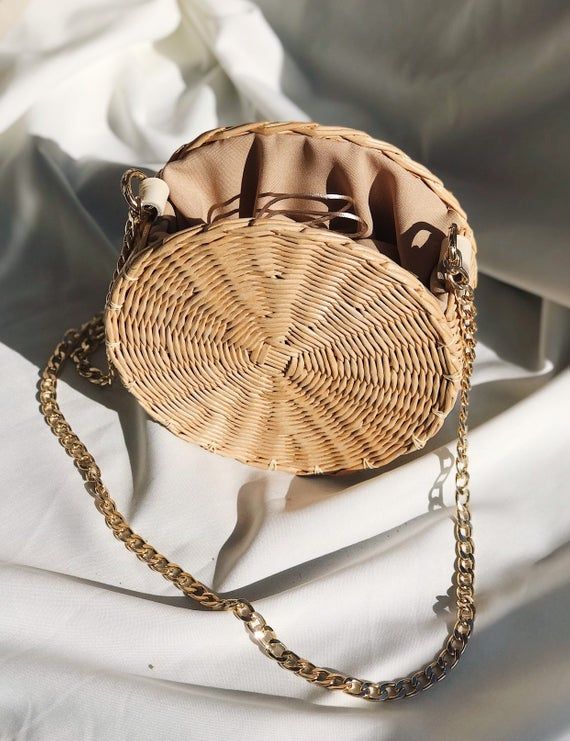 Round Straw Crossbody Bag Circle Wicker Bag Straw Bag Straw - Etsy .