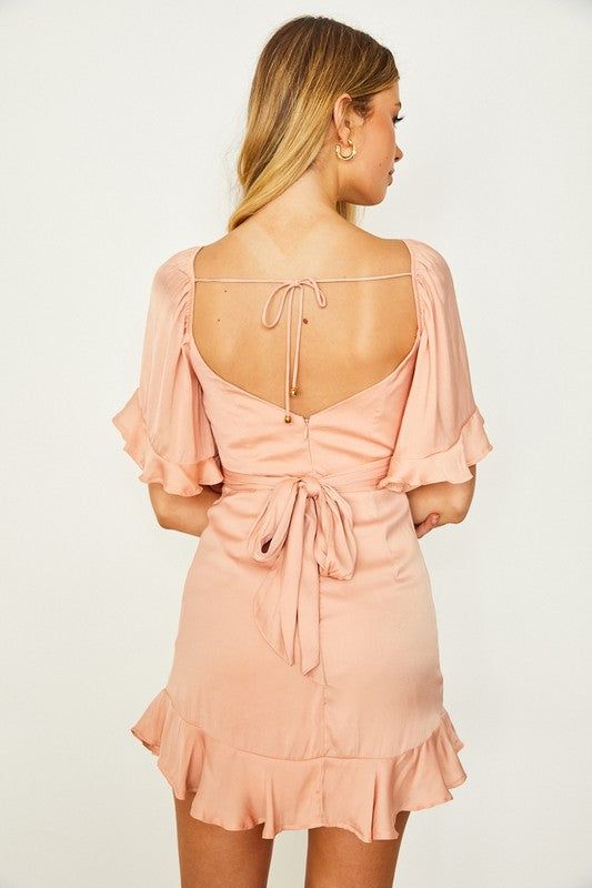 CM1405B - PEACH / XS in 2023 | Mini dress with sleeves, Short .