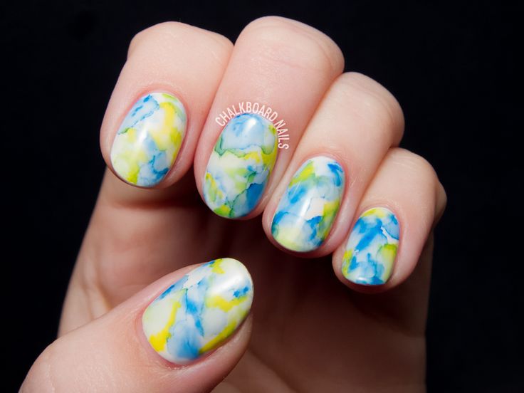 The Easiest Nail Art Ever: Sharpie Marbled Gel Nails | Sharpie .