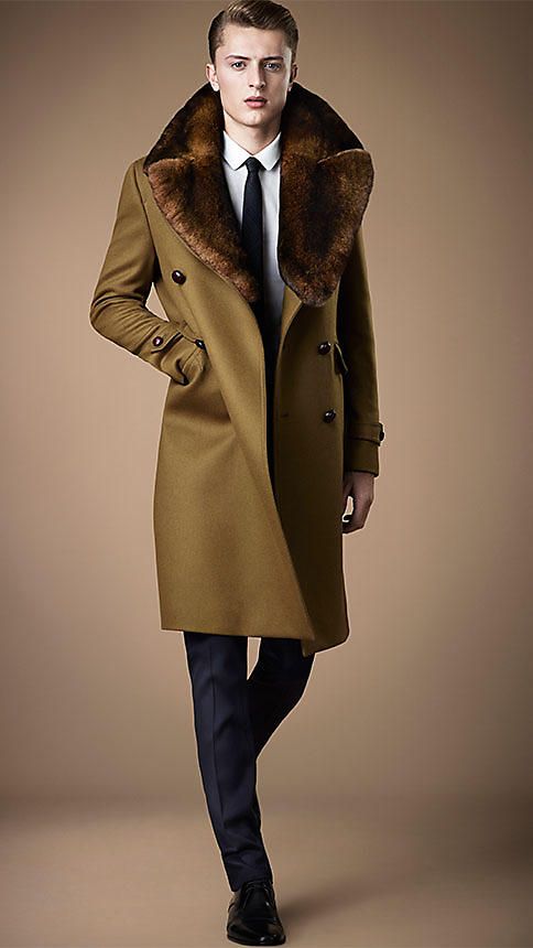 Men's Coats | Burberry | Mens fur coat, Mens winter fashion, Well .