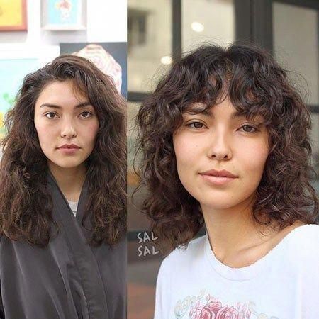 Hairstyle Trends - 29 Short Curly Hair with Bangs to Fall In Love .