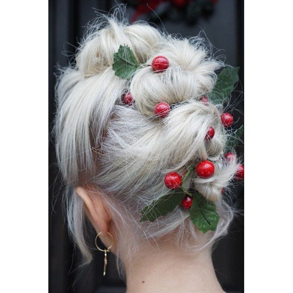 Embellished Holiday Updo On Short Hair - Behindthechair.com .