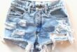 Shorts: ripped denim blue summer indie hipster pants worn tears .
