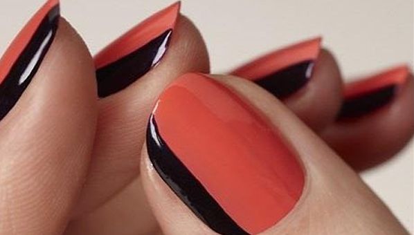 Sideways French Manicure | Nail Art Tips | Unghie primavera, Idee .