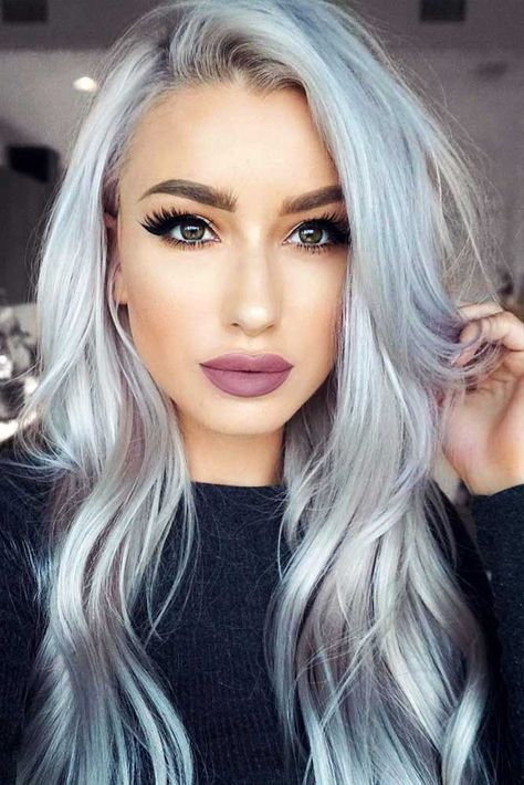 28 Stunning Silver Hair Looks to Rock | Long silver hair, Silver .