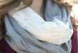 how to make a DIY lace & knit infinity scarf sewing tutorial | Diy .