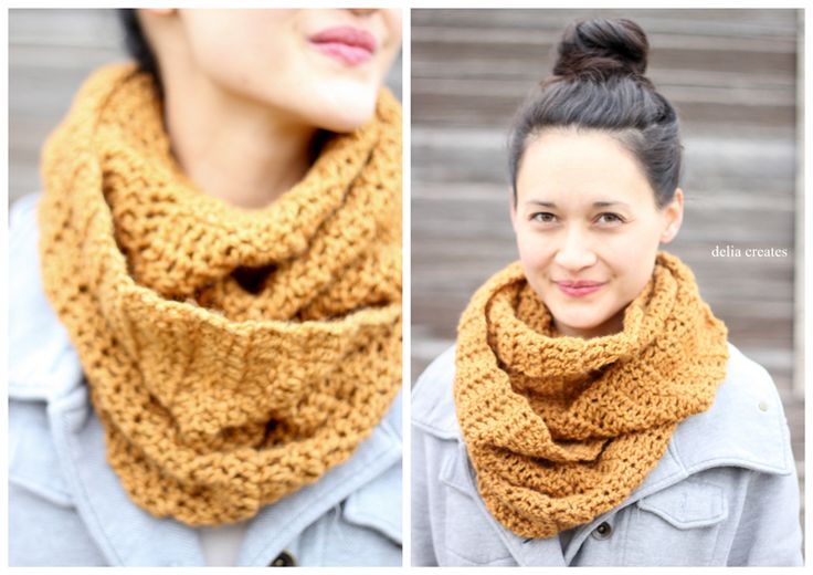 double crochet infinity scarf – FREE PATTERN | Crochet infinity .