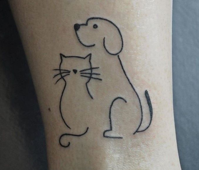 27 Best Cat & Dog Tattoo Designs | Page 2 of 5 | The Paws | Cat .