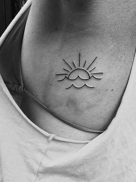 20 Radiant Sun Tattoos for Women | Sun tattoos, Beachy tattoos .