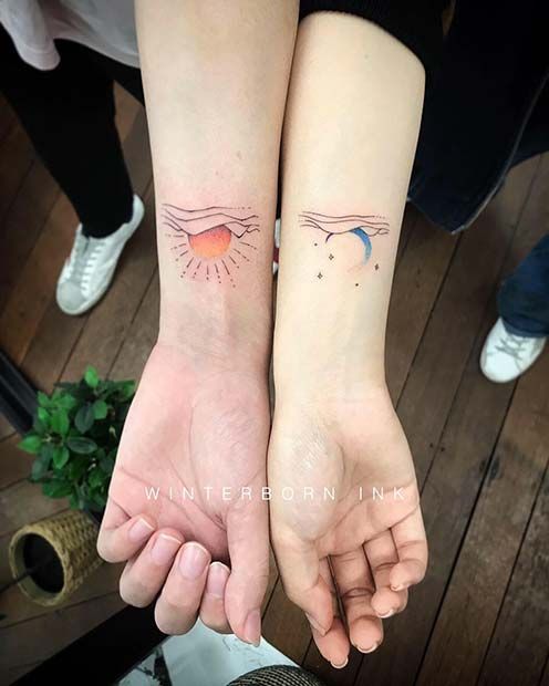 63 Most Beautiful Sun and Moon Tattoo Ideas - StayGlam | Friend .