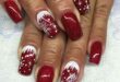 Fantastic Square Christmas Nails Design | Christmas gel nails .