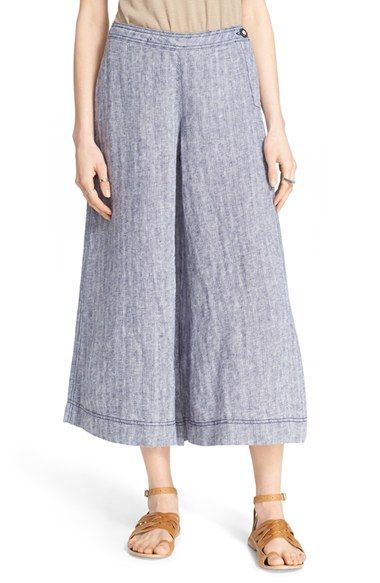 Free People 'Sani' Linen Culottes | Nordstrom | Linen culottes .