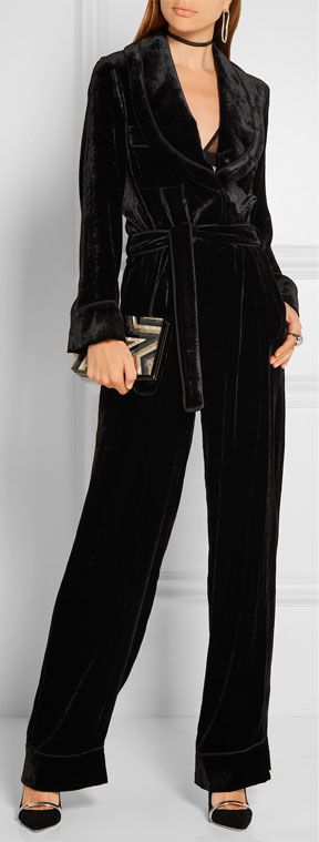 Fendi Black Velvet Jumpsuit | Lovika | Jumpsuit, Velvet jumpsuit .