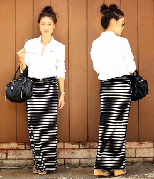 style me. striped maxi skirt. | Striped maxi skirts, Maxi skirt .