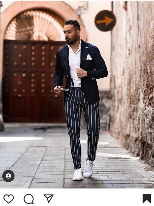 STRIPE PANTS OUTFIT IDEAS | Men fashion casual outfits, Stripe .