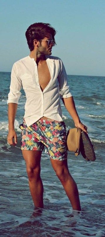 Beach Style Inspiration For Men This Vacation | Beach outfit men .