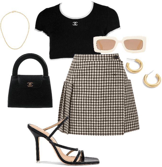 gingham and Chanel Outfit | ShopLook in 2023 | Fashion outfits .