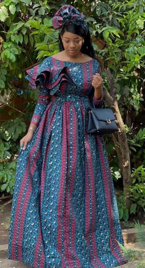 Pin by Shika Ventrice on African clothing | Long african dresses .