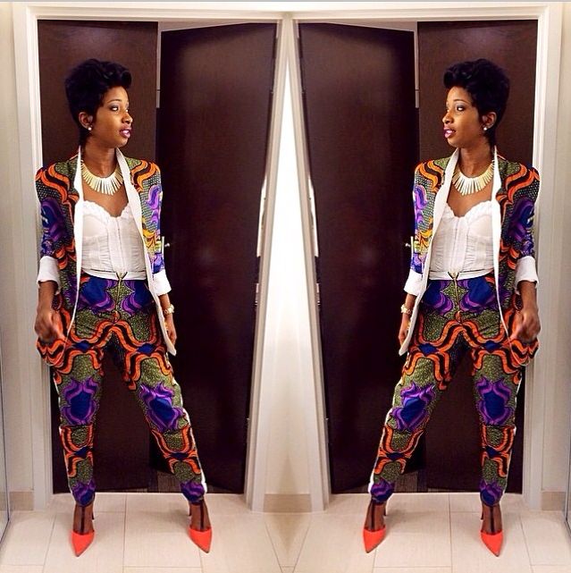 African Print Pant Suit! | African fashion, African print pants .