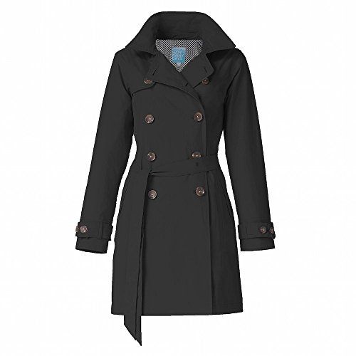 Happy Rainy Days Women's Trench Coat with Removable Hood | Trench .