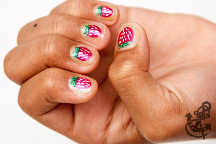 Reminder of Summer - DIY Strawberry Nail Art for Kids » Coffee .