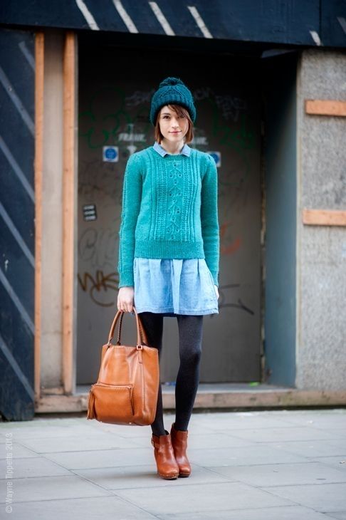9 Cute Skirt and Sweater Street Style Combinations ... | Sweater .