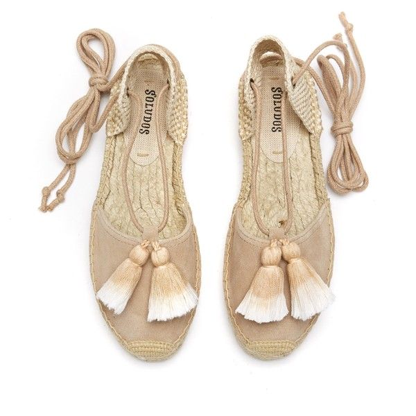 Soludos Tassel Embellished Canvas Platform Gladiator Sandal in .