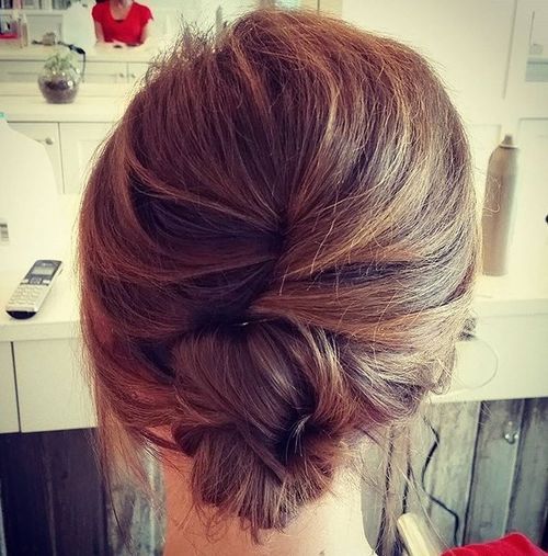 Textured French Twist For
      Short Hair