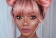 Is pastel pink hair the new blonde? | Pastel pink hair, Bun .