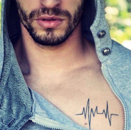 heartbeat tattoo for men - Google Search | Tatouage de battement .