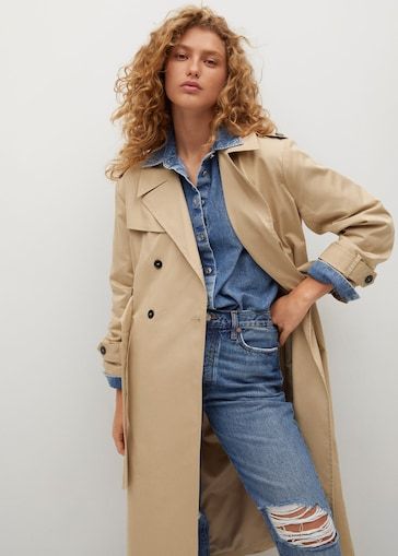 Keten trençkot - Kadın | Mango Türkiye | Trench coats women .