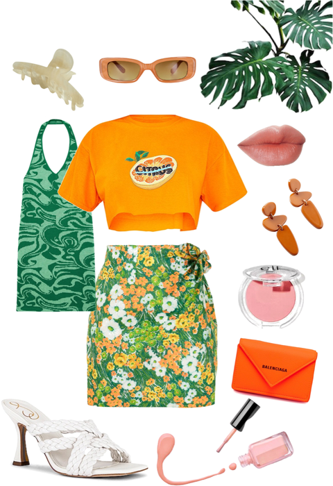 brightly colored outfit perfect for the end of the summer Outfit .