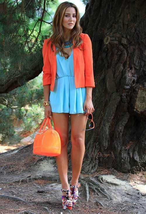 15 Trendy Bright Summer Outfits | Styleoholic | Color blocking .