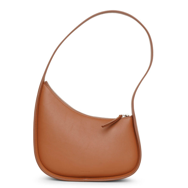 The Row | Half Moon small tan leather shoulder bag | Savanna