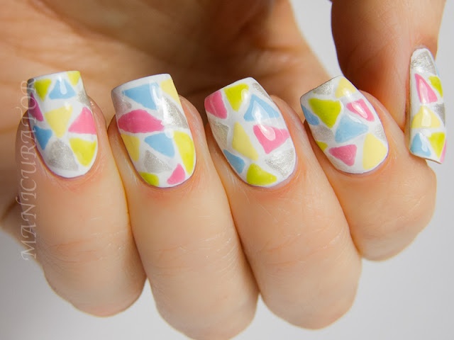 Nail Candy Pen Triangle Mosaic Nail Art - Geometric Challenge .