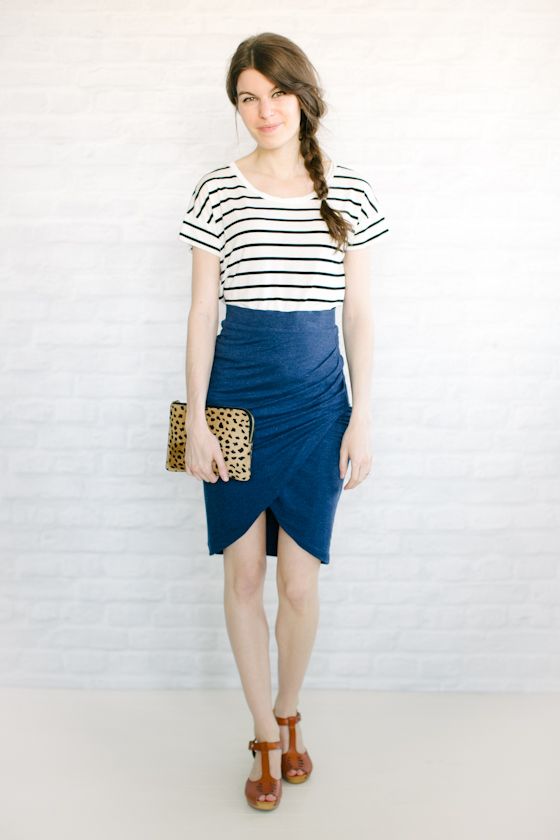 clogs + tulip skirt | Fashion, Pencil skirt outfits, Spring outfi