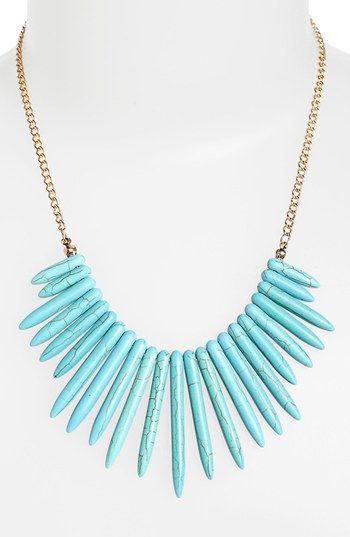 Carole Faux Turquoise Spike Statement Necklace | Nordstrom .