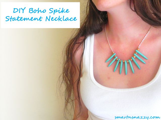 Turquoise Spike Necklace
     