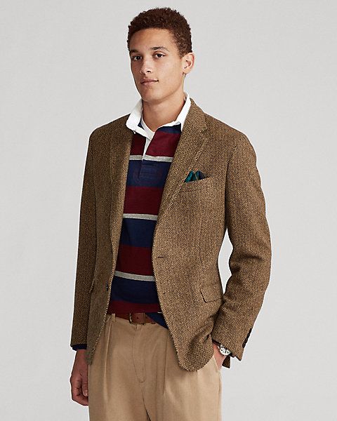 Polo Soft Herringbone Sport Coat | Tweed jacket men, Sport coat .