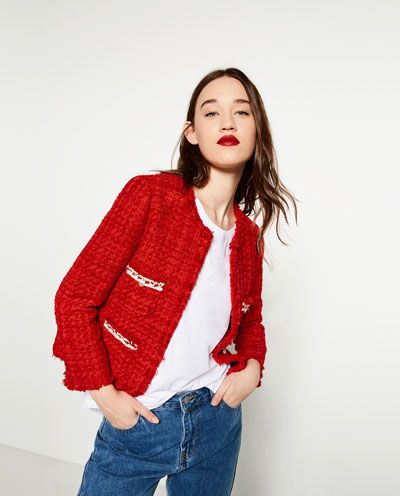 Access Denied | Tweed jacket outfit, Red tweed jacket, Tweed .